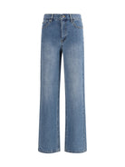 Self-Portrait Straight-leg Jeans with all-over rhinestones - Blue
