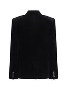 Khaite Rolo stretch-velvet double-breasted Jacket - Black