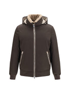 Brunello Cucinelli Nylon Down Jacket with removable hood - Testa Di Moro