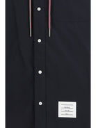 Thom Browne Nylon cotton hooded Jacket - Navy