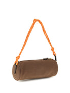 Miu Miu Embroidered logo Shoulder Bag - Cacao+Arancio