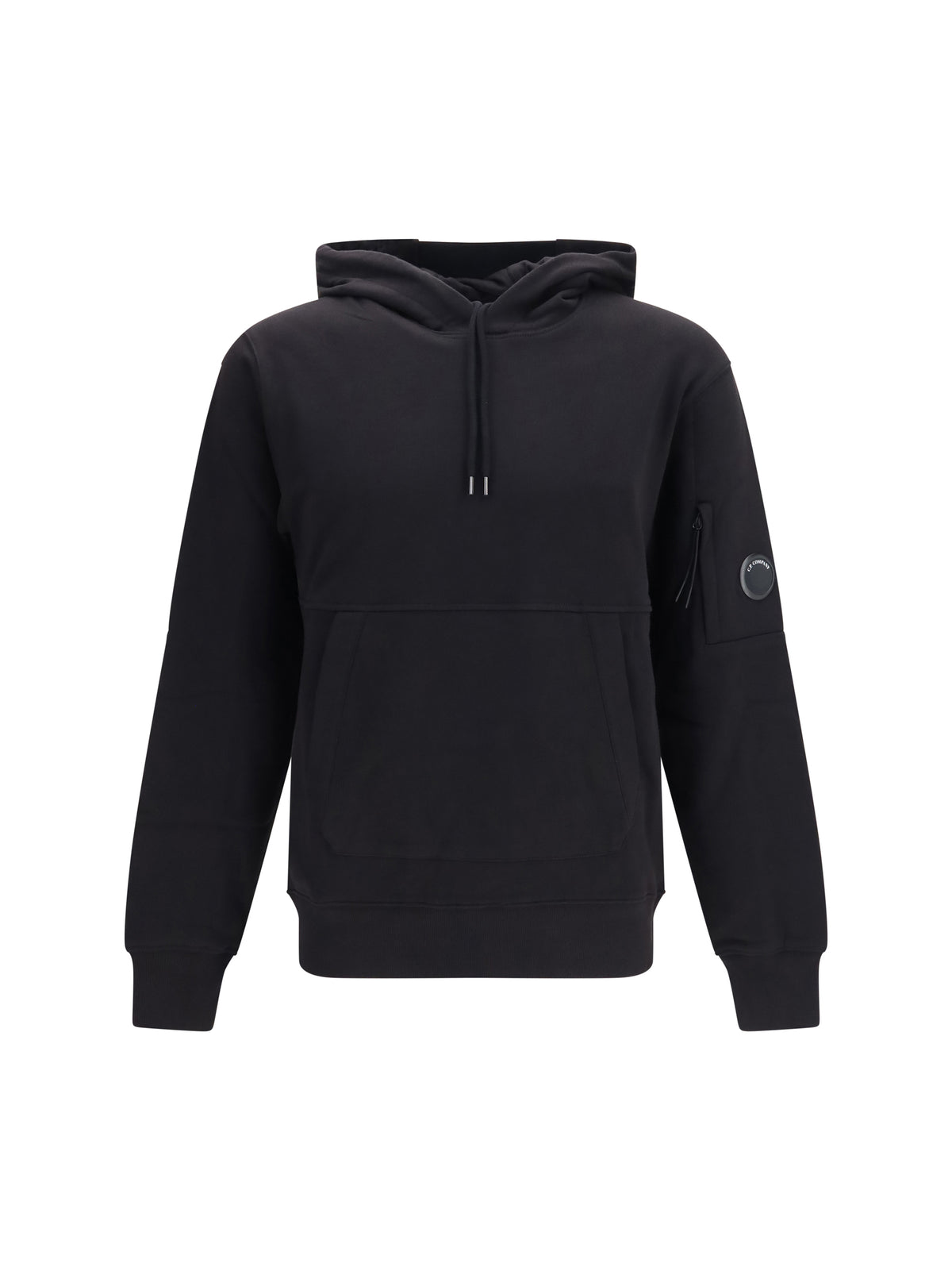 C.P. Company Diagonal-weave cotton fleece Hooded Sweatshirt - Black