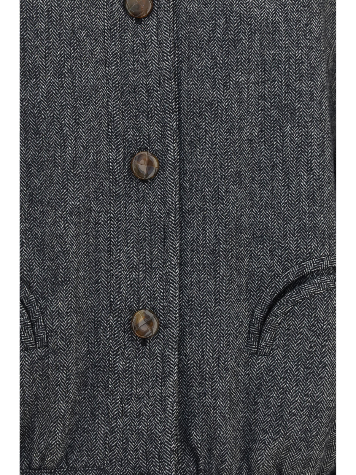 Blazé Milano Coiba Herringbone wool blend Jacket - B&W