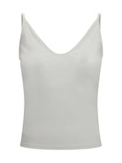 Tom Ford Micro-rib silk jersey Tank Top - Off White