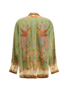 Zimmermann Indra Shirt - Khaki Scarf Floral