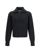 Lemaire Wool zip Cardigan - Ash Melange