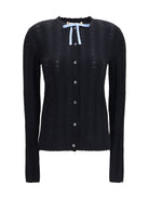 Marni Wool and silk Cardigan with bow - Black