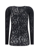 Wolford Infinite Rose Net long-sleeve Top - Black