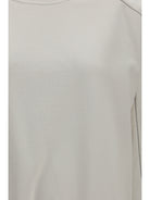 Brunello Cucinelli Crewneck Sweatshirt with organza sleeves - Warm White
