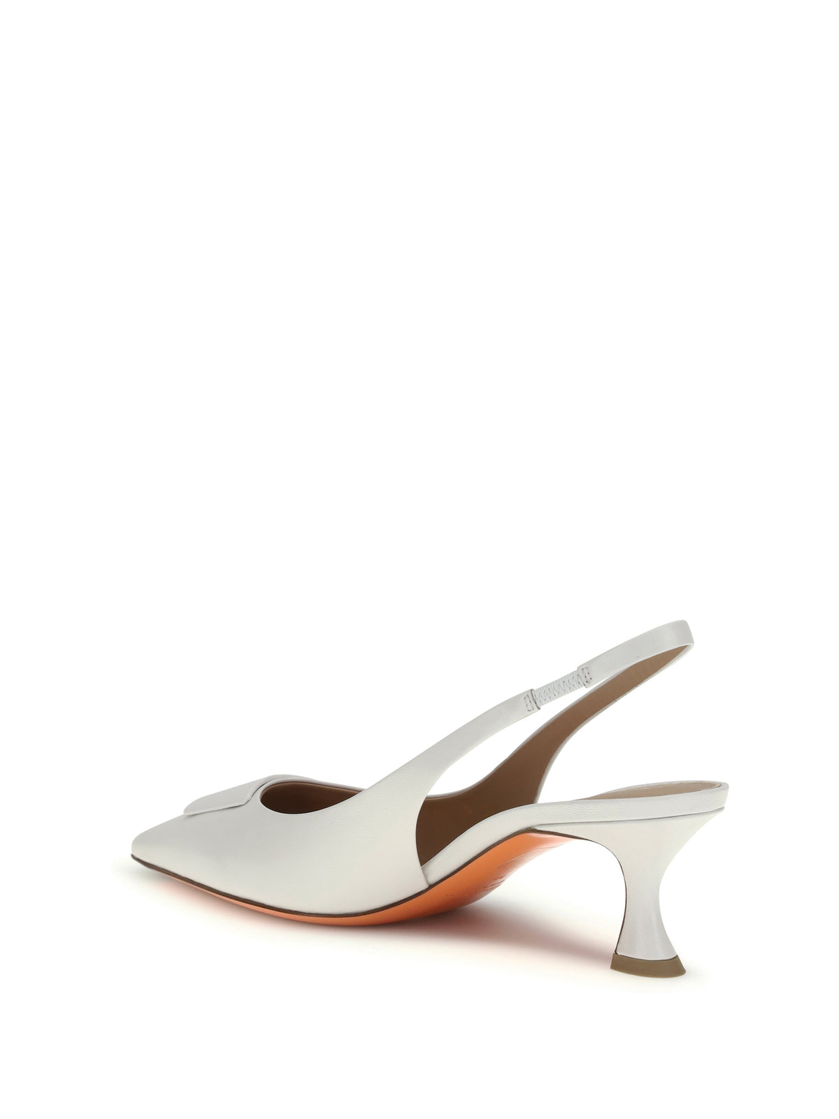 Santoni Taylor Slingback Pumps - White