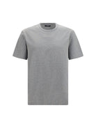 Balmain Embroidered logo T-shirt - Gris Chiné/Gris Chiné