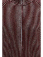 Brunello Cucinelli Vanisé cashmere rib-knit zip Cardigan - Borgogna+Roccia
