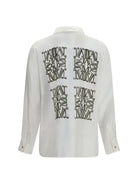 Max Mara Printed silk twill Shirt - B.Co Seta/Khaki Dark