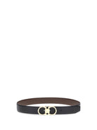 Ferragamo Leather reversible Belt - Black