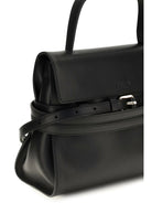 Moschino Buckle Shoulder Bag - Black
