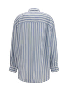 Gucci Baiadera silk jacquard Shirt - Azure/White/Mc