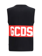 GCDS Tank Top with logo band - Black/Red