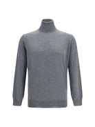 Brunello Cucinelli Wool turtleneck Sweater - Piombo+Grigio Light