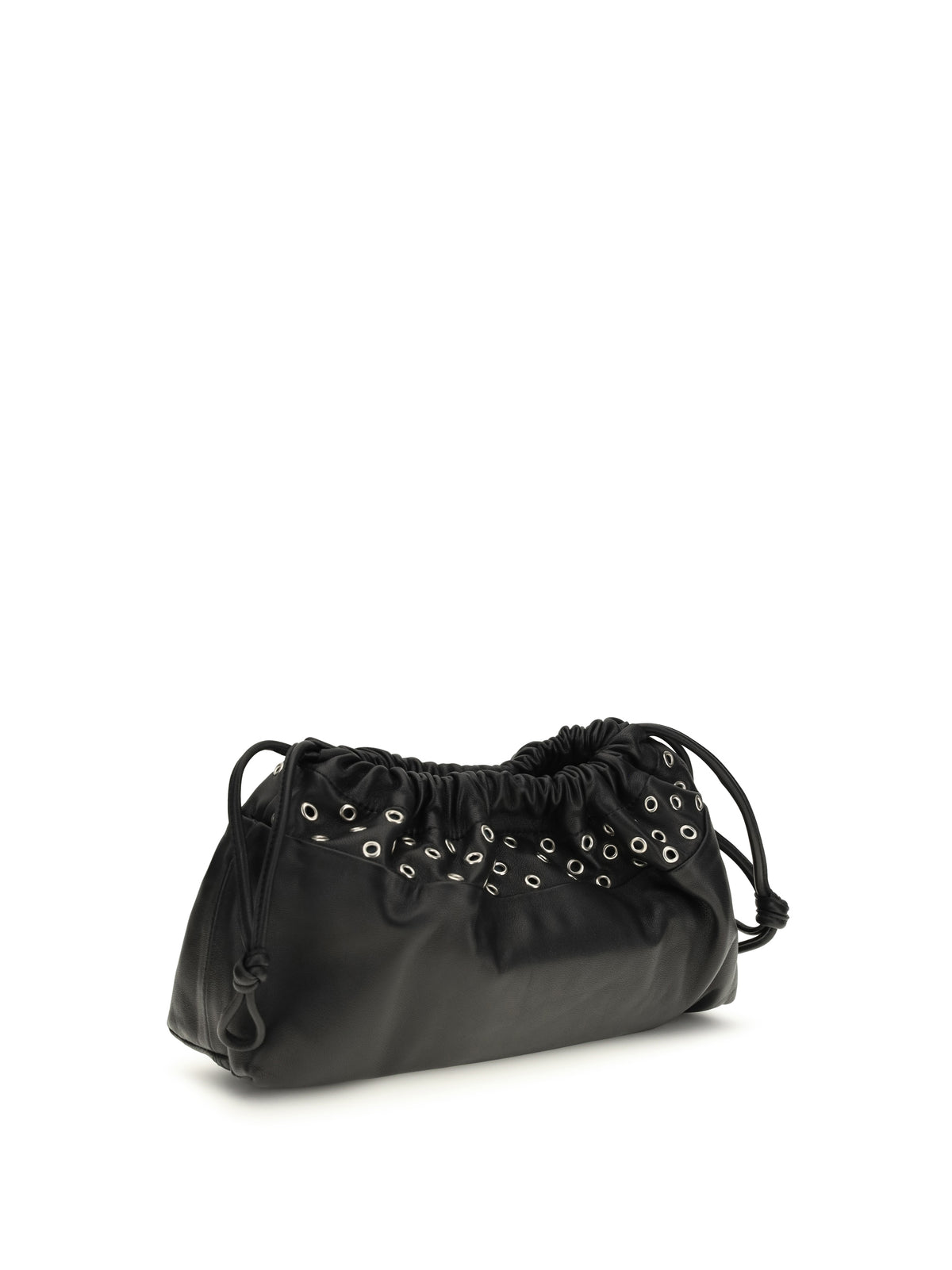Pierre Hardy Double Clutch with eyelets - Lamb Black