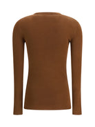 Prada Ribbed wool Cardigan - Tobacco