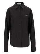 Miu Miu Stretch Poplin Shirt - Black
