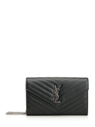 Saint Laurent "Cassandre" Shoulder Bag - Black