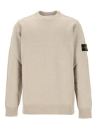 Stone Island Lambswool Crew Neck Sweater - Beige