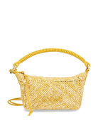 Loewe Paula's Ibiza Cala Mini Bag In Mélange Raffia - Yellow
