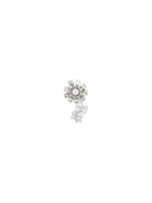 Self-Portrait Crystal Flower Brooch - Silver