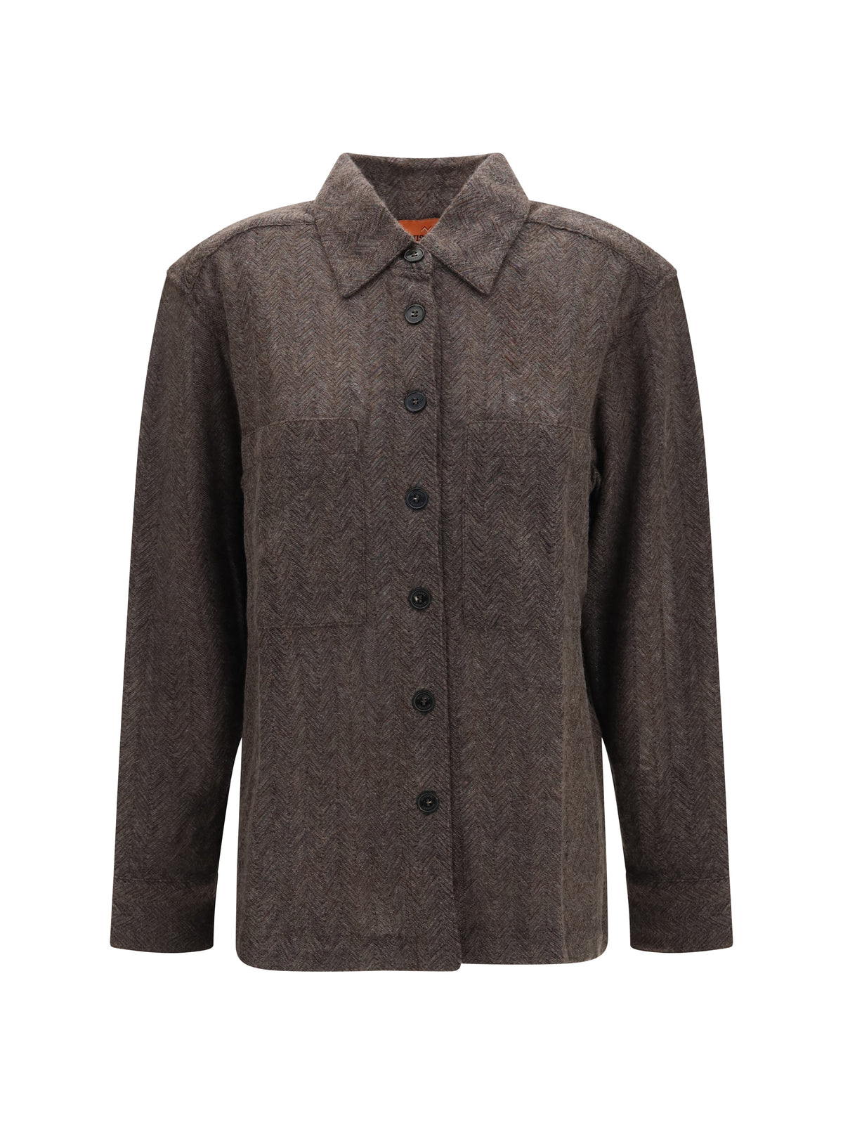 Missoni Cashmere-blend zig zag Shirt - Brown Melange