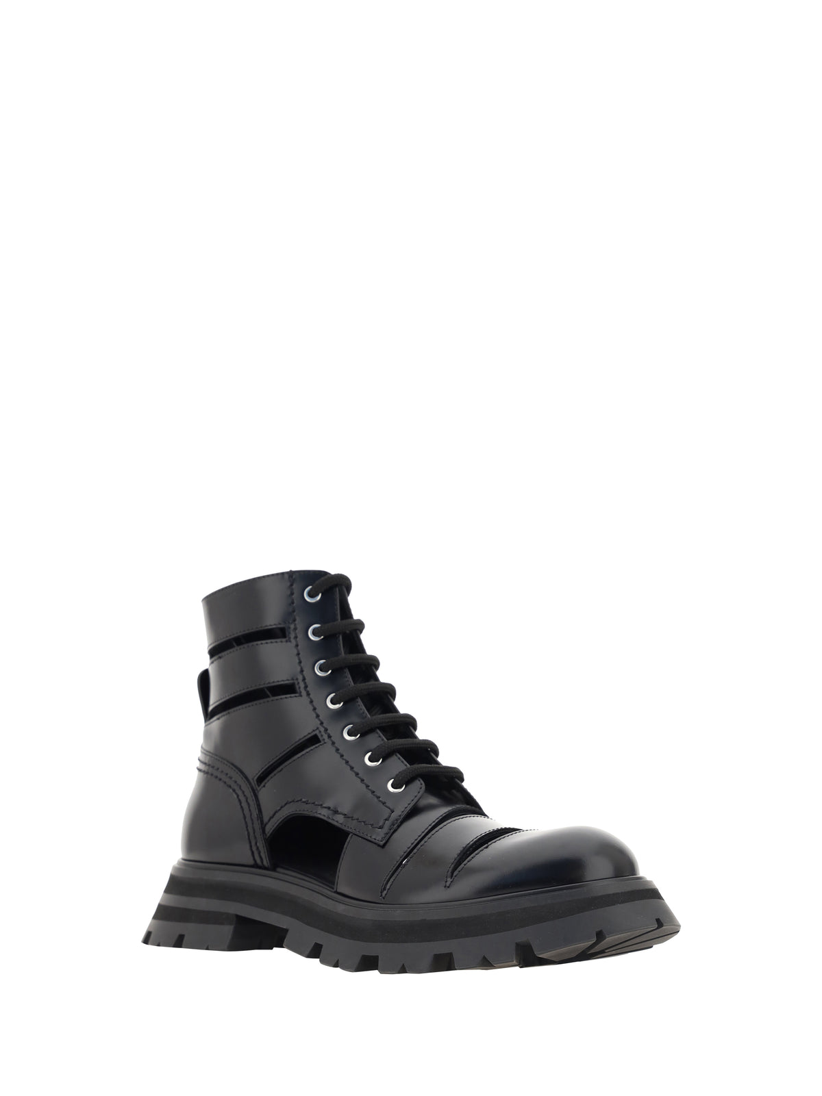 Alexander McQueen Wander Combat Boots - Black