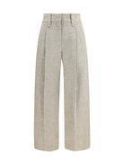 Brunello Cucinelli High-waisted pleated Pants - Beige
