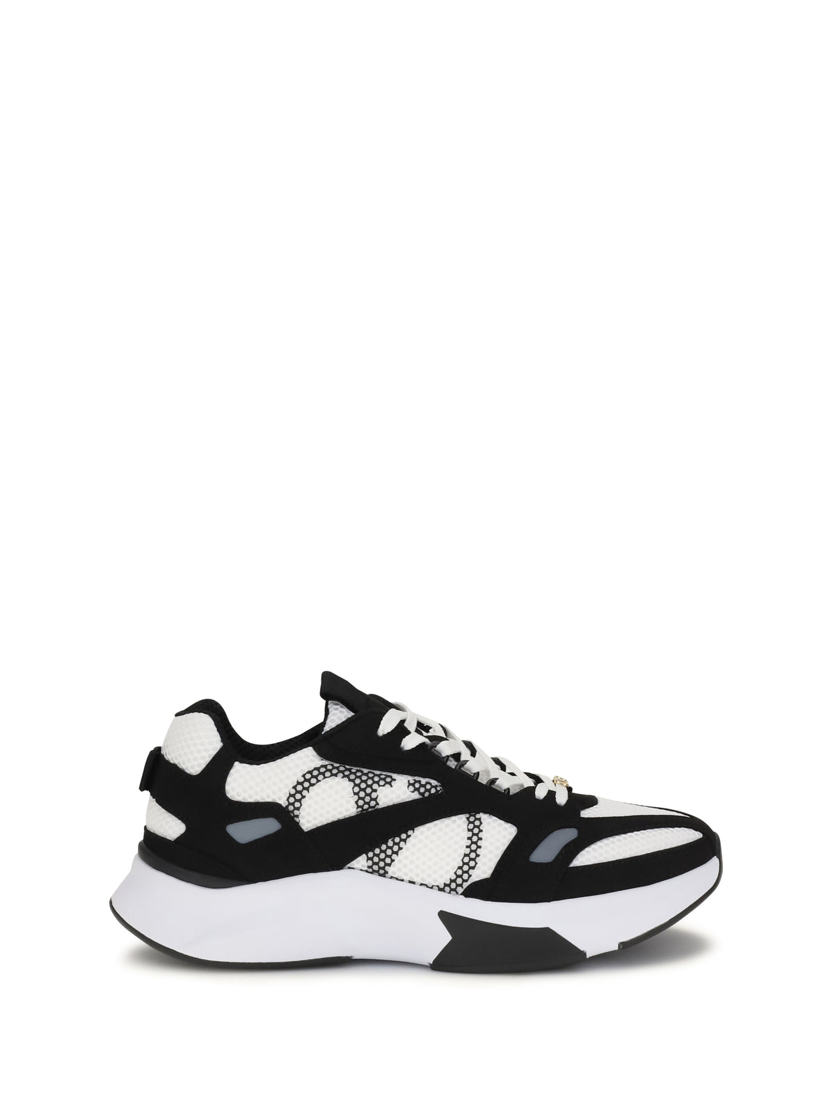 Valentino Garavani Demivee mesh and suede Sneakers - White/Black/Grey C/Black/Bia-Ne-Ne