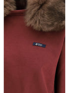 Prada Sweatshirt with a shearling collar - Burgundy