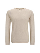 Aragona Cashmere Crewneck Sweater in cashmere and linen - Beige