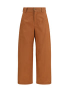 Chloé Cotton canvas barrel-leg Pants - Blushy Pink