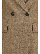 Brunello Cucinelli Virgin wool Donegal Jacket with monili - Olio