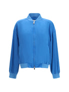 Versace Silk zipper Jacket - Azur