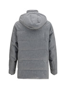 Brunello Cucinelli Cashmere Down Jacket - Grey Chiaro+Piombo