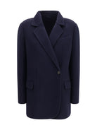 Brunello Cucinelli Single-breasted wool and cashmere Jacket - Blue