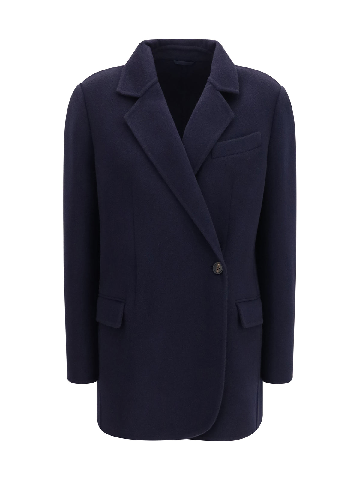 Brunello Cucinelli Single-breasted wool and cashmere Jacket - Blue