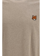 Maison Kitsuné Fox Head Regular T-shirt - Clear Beige Melange