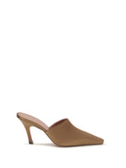 Amina Muaddi Jamie Mules Sandals - Mocha