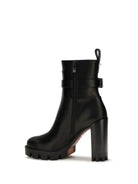 Christian Louboutin Dianouchette Lug leather Ankle Boots - Black/Black Lucido