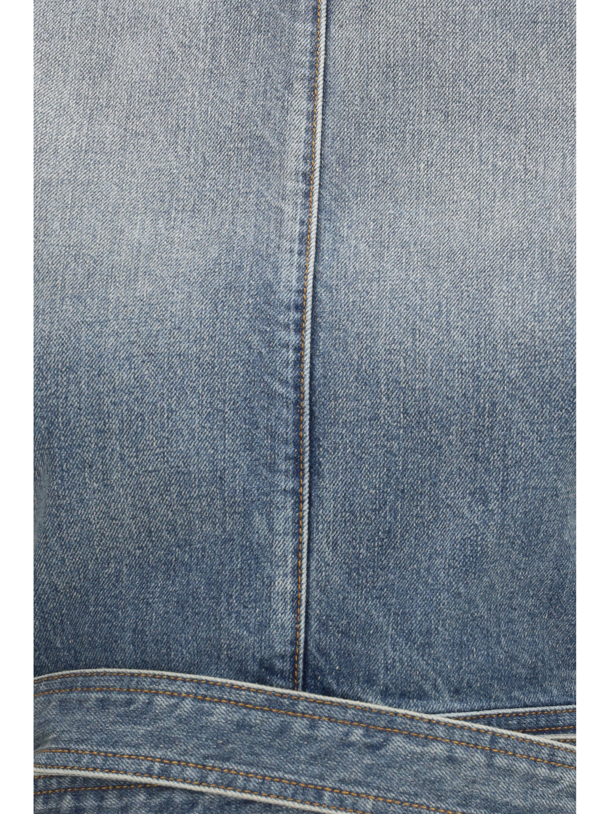 Alaïa Denim belt Top - Faded Blue