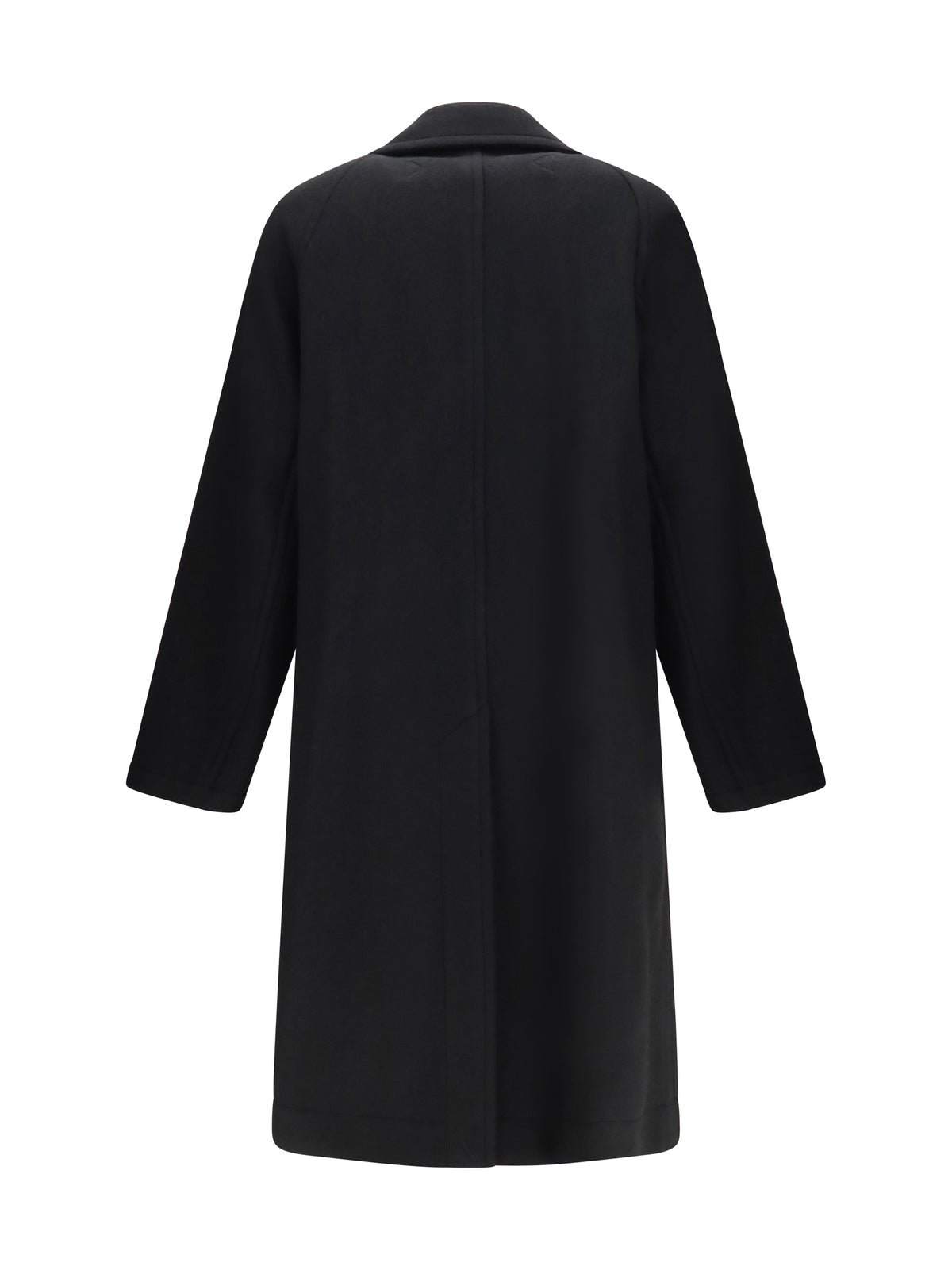 Lemaire Short double-breasted wool and alpaca Coat - Black