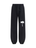 Palm Angels Palm Tree Statment Sweatpants - Black - Off White