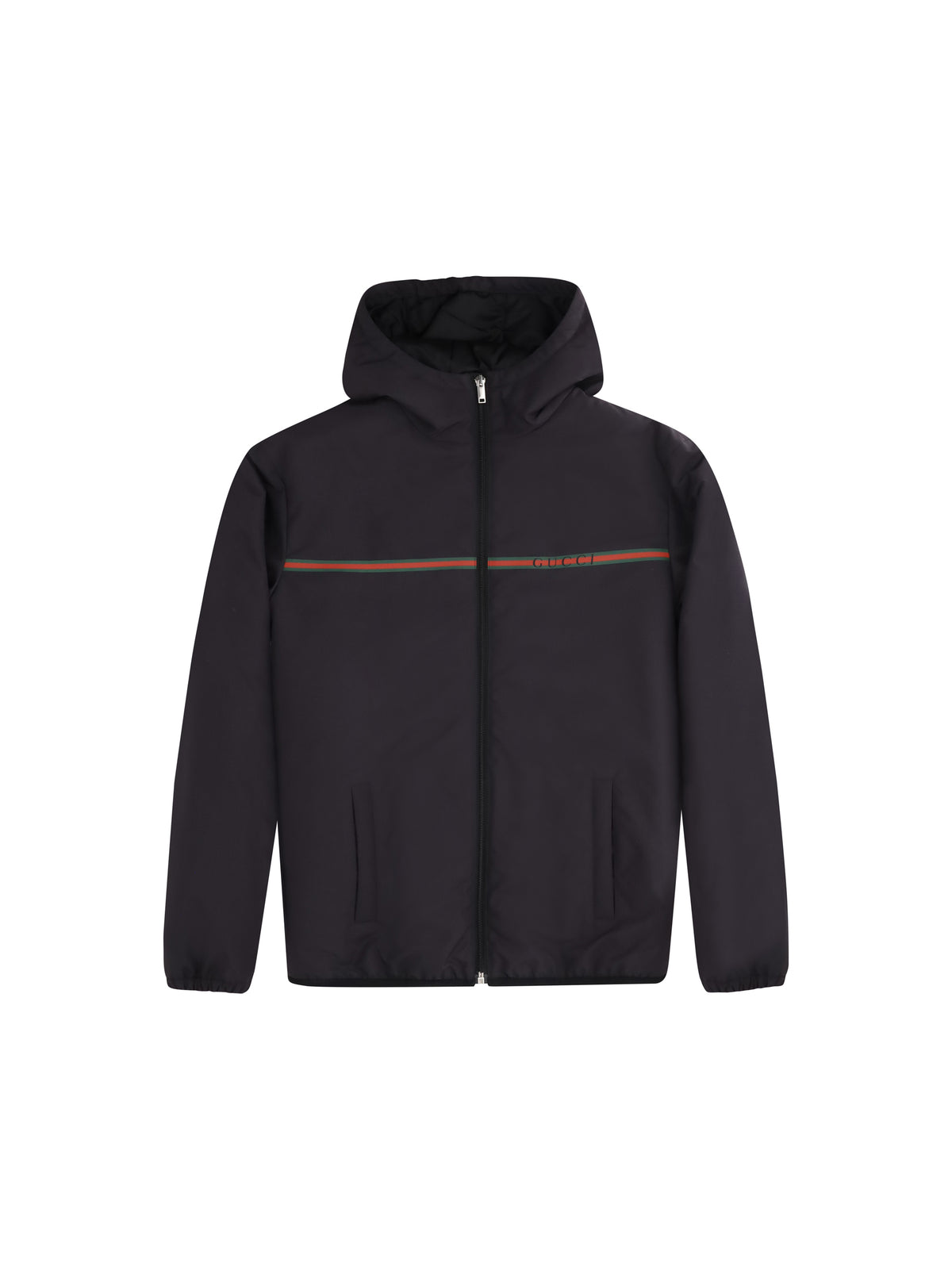 Gucci Hooded nylon zip Jacket for Boy - Navy