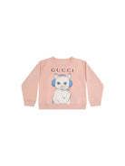 Gucci Cotton Sweatshirt with Yuko Higuchi print for Girl - Smooth Pink/Mc