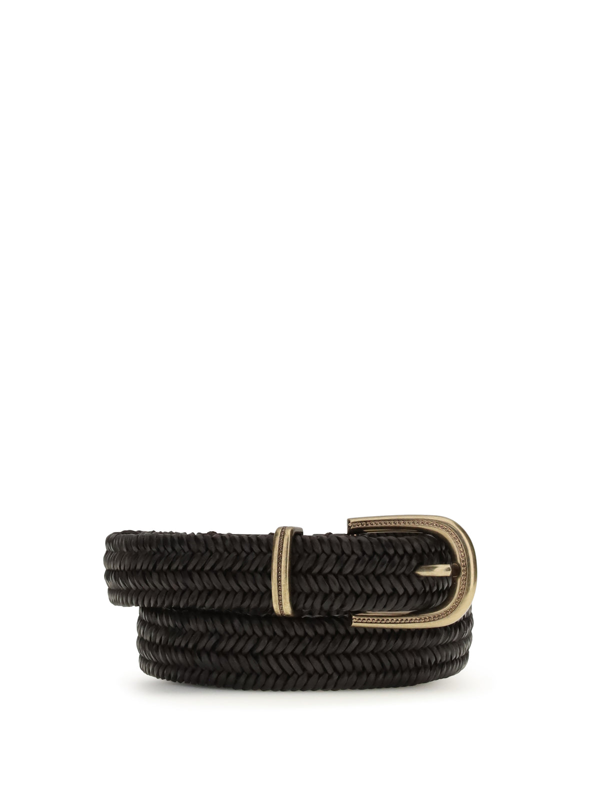 Brunello Cucinelli Braided stretch leather Belt - Moro